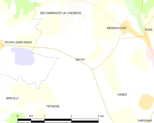 Detailkaart van de gemeente