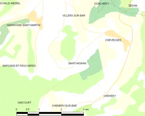 Detailkaart van de gemeente