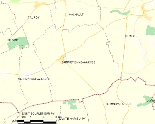 Detailkaart van de gemeente