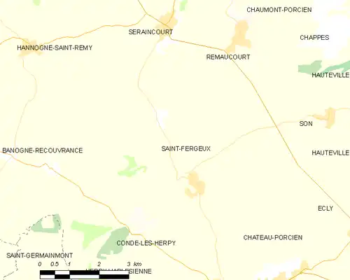 Detailkaart van de gemeente