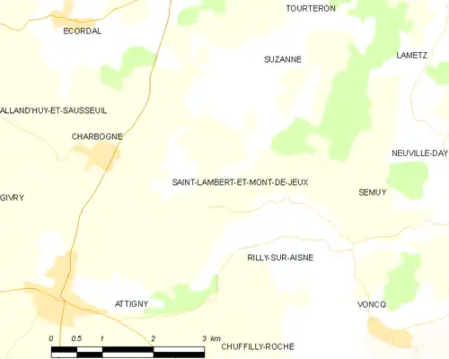 Detailkaart van de gemeente