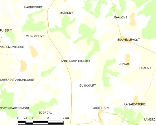 Detailkaart van de gemeente