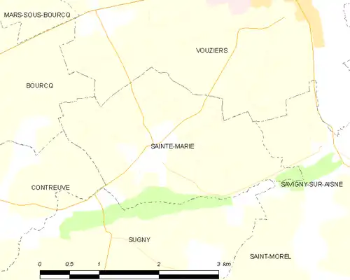 Detailkaart van de gemeente