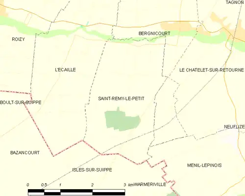 Detailkaart van de gemeente