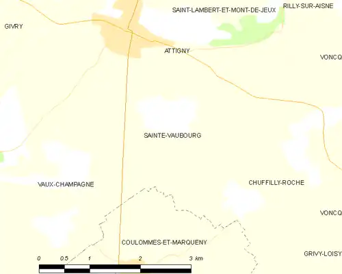 Detailkaart van de gemeente