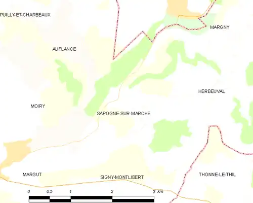 Detailkaart van de gemeente