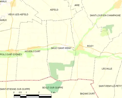 Detailkaart van de gemeente