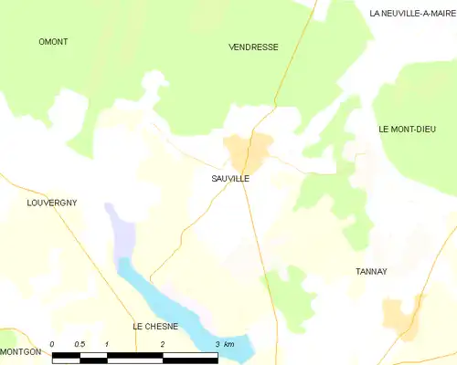 Detailkaart van de gemeente