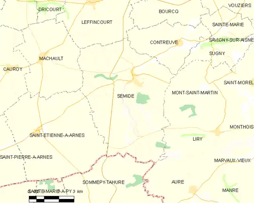 Detailkaart van de gemeente