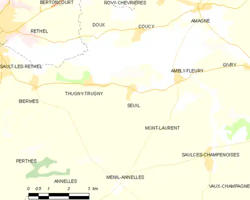 Detailkaart van de gemeente