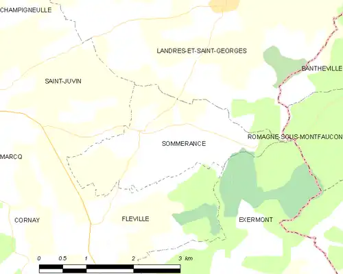 Detailkaart van de gemeente