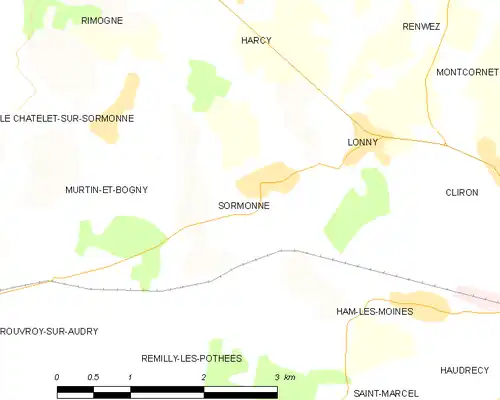 Detailkaart van de gemeente