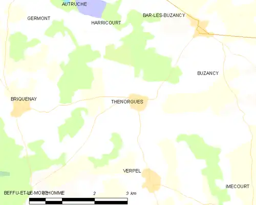 Detailkaart van de gemeente