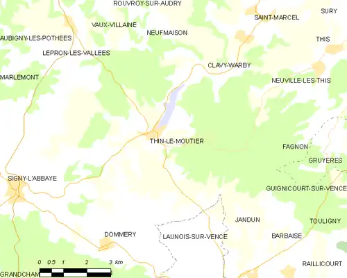 Detailkaart van de gemeente