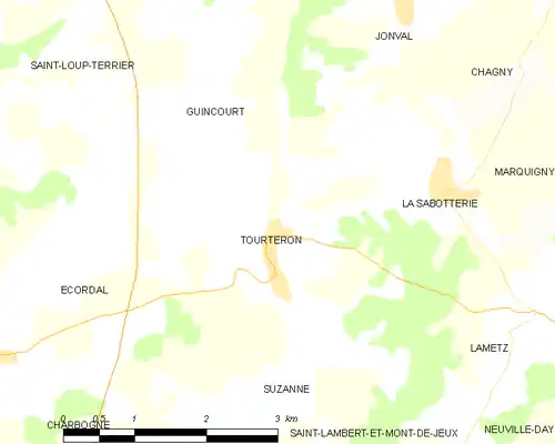 Detailkaart van de gemeente