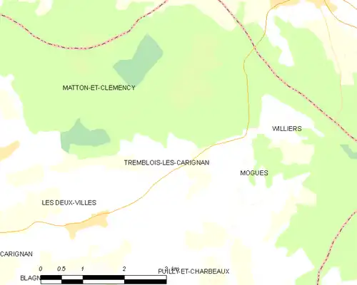 Detailkaart van de gemeente