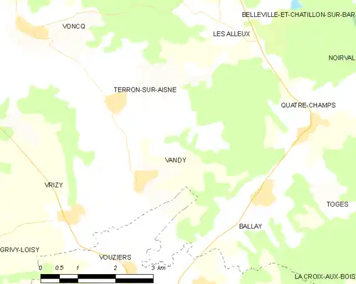 Detailkaart van de gemeente