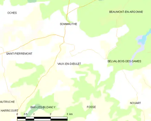 Detailkaart van de gemeente