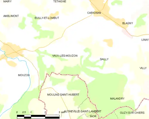 Detailkaart van de gemeente