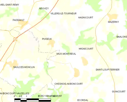 Detailkaart van de gemeente