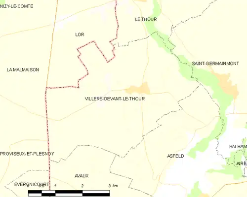 Detailkaart van de gemeente