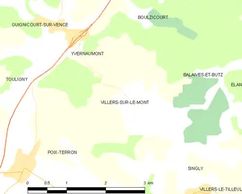 Detailkaart van de gemeente