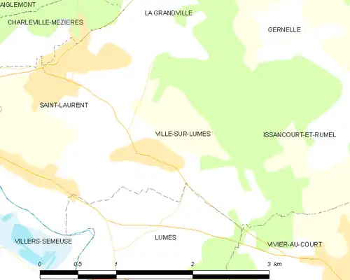 Detailkaart van de gemeente
