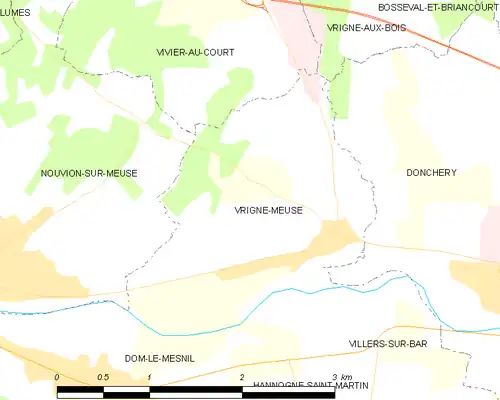 Detailkaart van de gemeente