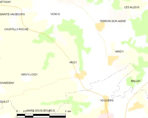 Detailkaart van de gemeente