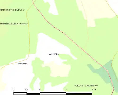 Detailkaart van de gemeente