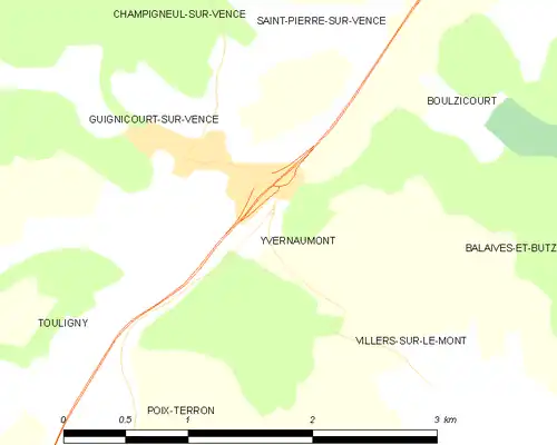 Detailkaart van de gemeente