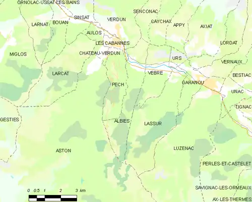 Detailkaart van de gemeente