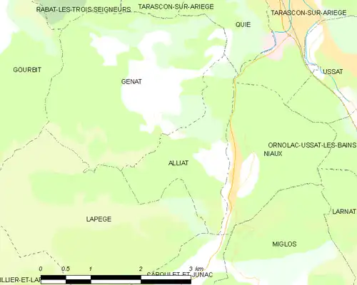 Detailkaart van de gemeente