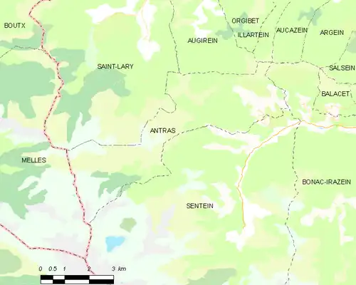 Detailkaart van de gemeente