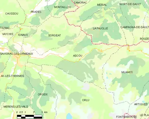 Detailkaart van de gemeente