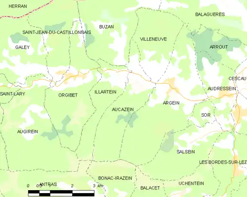 Detailkaart van de gemeente