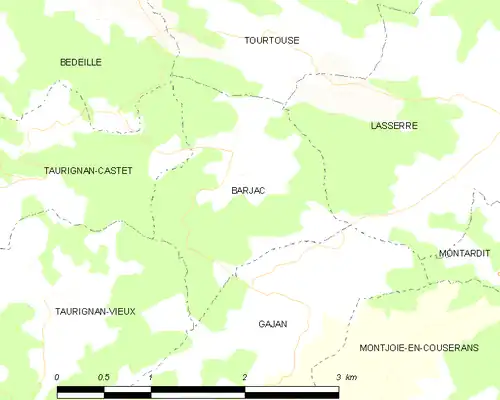 Detailkaart van de gemeente