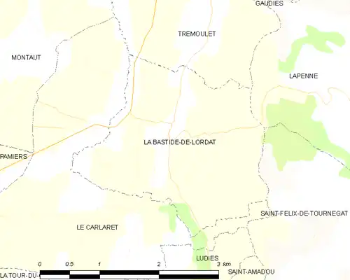 Detailkaart van de gemeente