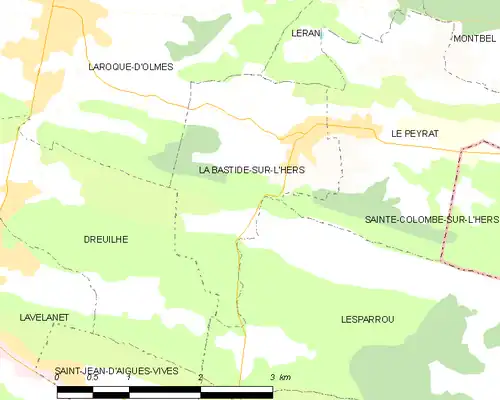 Detailkaart van de gemeente