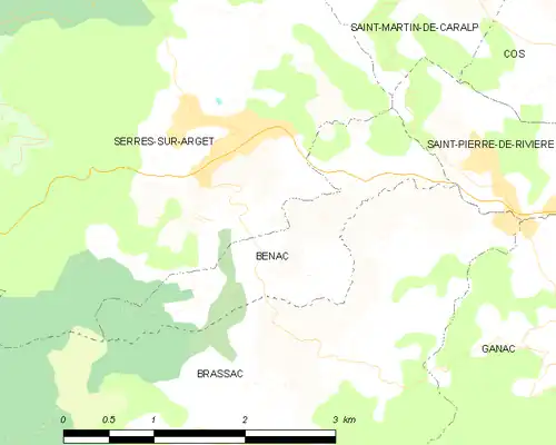 Detailkaart van de gemeente
