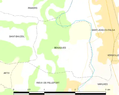 Detailkaart van de gemeente