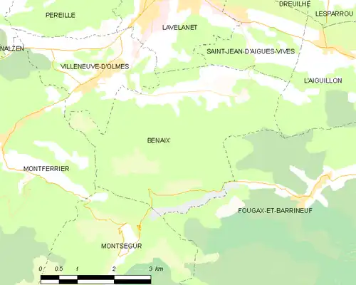 Detailkaart van de gemeente