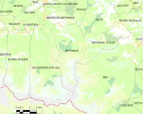 Detailkaart van de gemeente