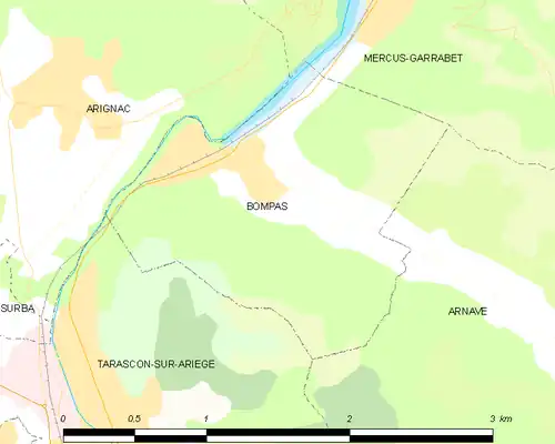 Detailkaart van de gemeente