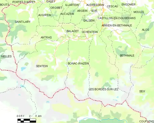 Detailkaart van de gemeente