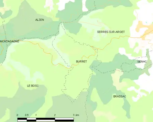 Detailkaart van de gemeente