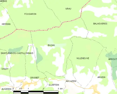 Detailkaart van de gemeente