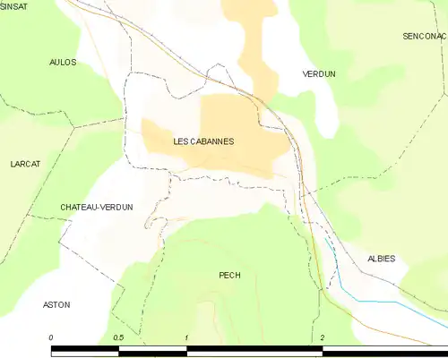 Detailkaart van de gemeente