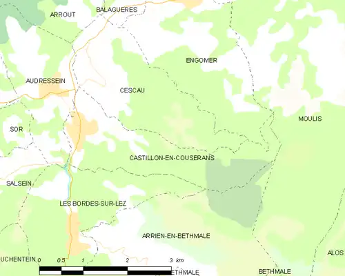 Detailkaart van de gemeente