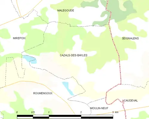 Detailkaart van de gemeente